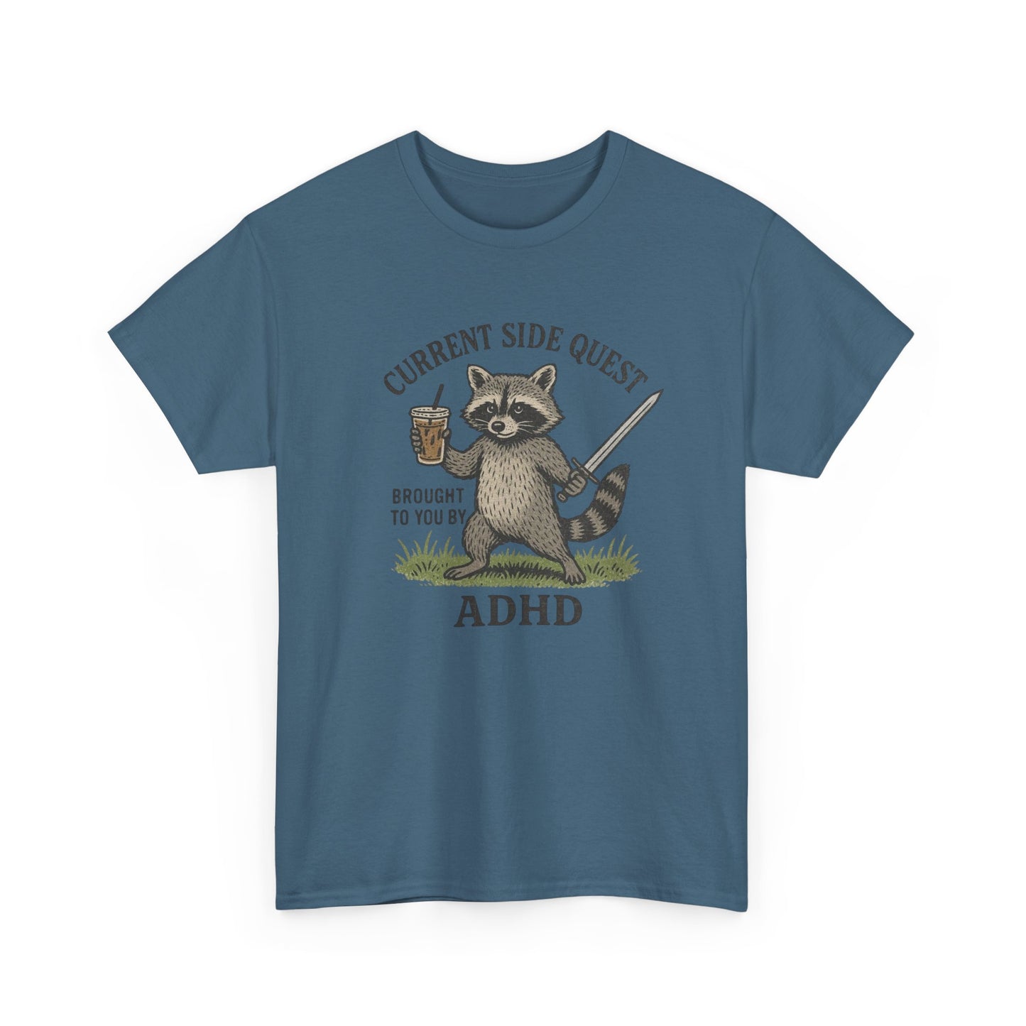 Funny ADHD Side quests Graphic T Shirt Unisex Heavy Cotton Tee Gift Vintage
