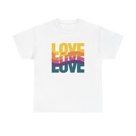 LOVE LOVE LOVE Graphic T Shirt NEW ADULT Unisex Heavy Cotton Tee