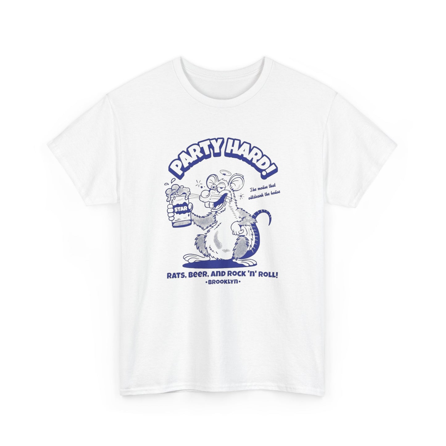 Party Hard Rats And Beers Graphic T-Shirt Comfy Cotton Tee Brand NEW