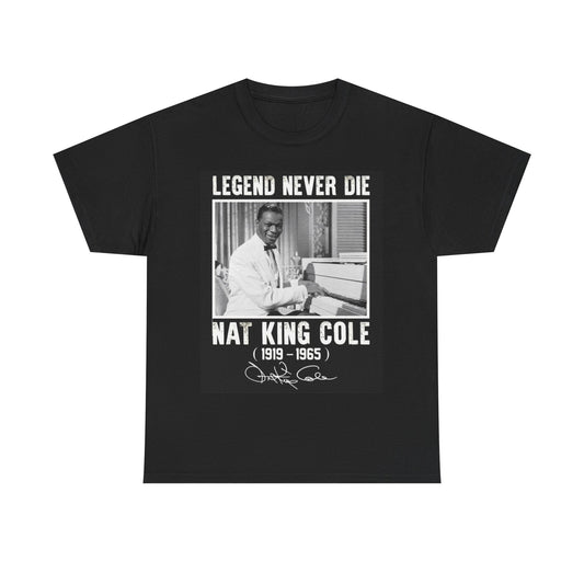Nat King Cole Tshirt Vintage legend Classic icon retro Unisex Heavy Cotton Tee