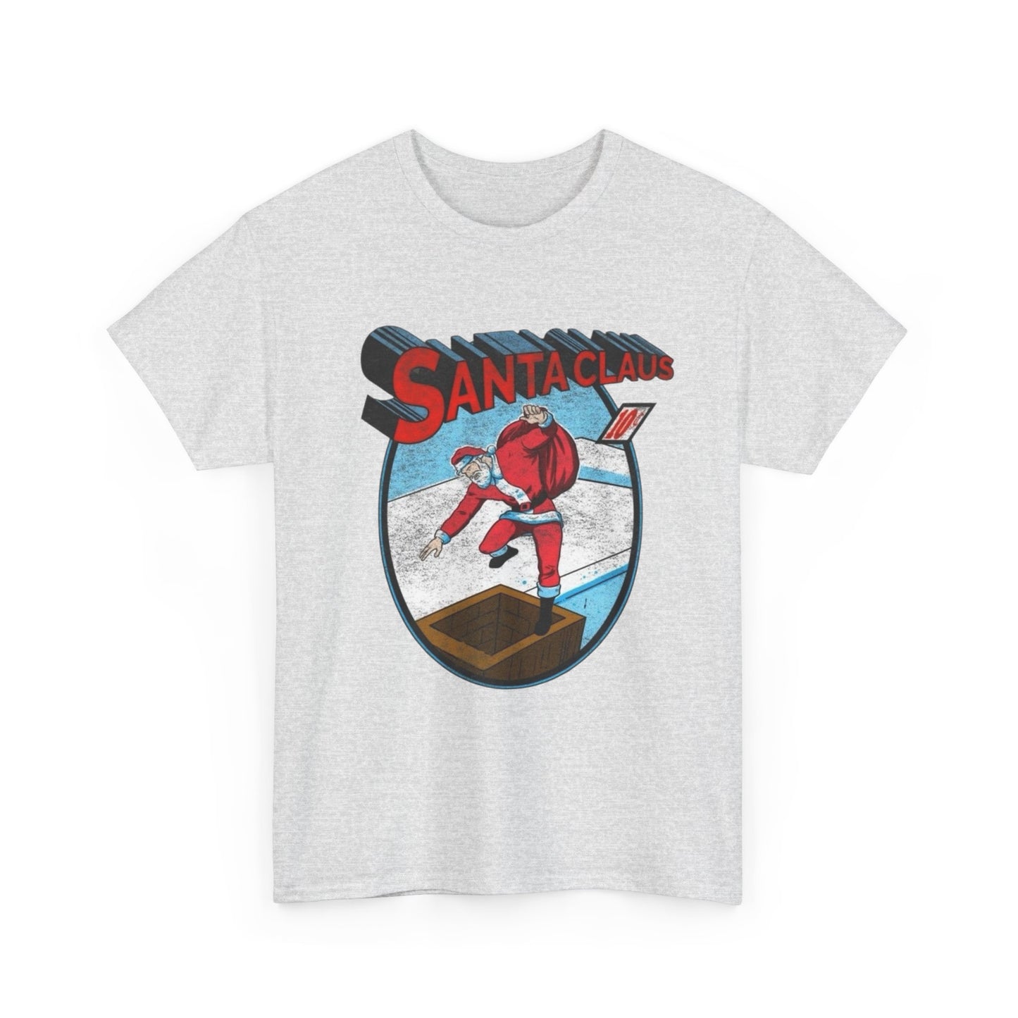 Santa Clause Christmas Superhero Graphic T Shirt NEW Unisex Heavy Cotton Tee