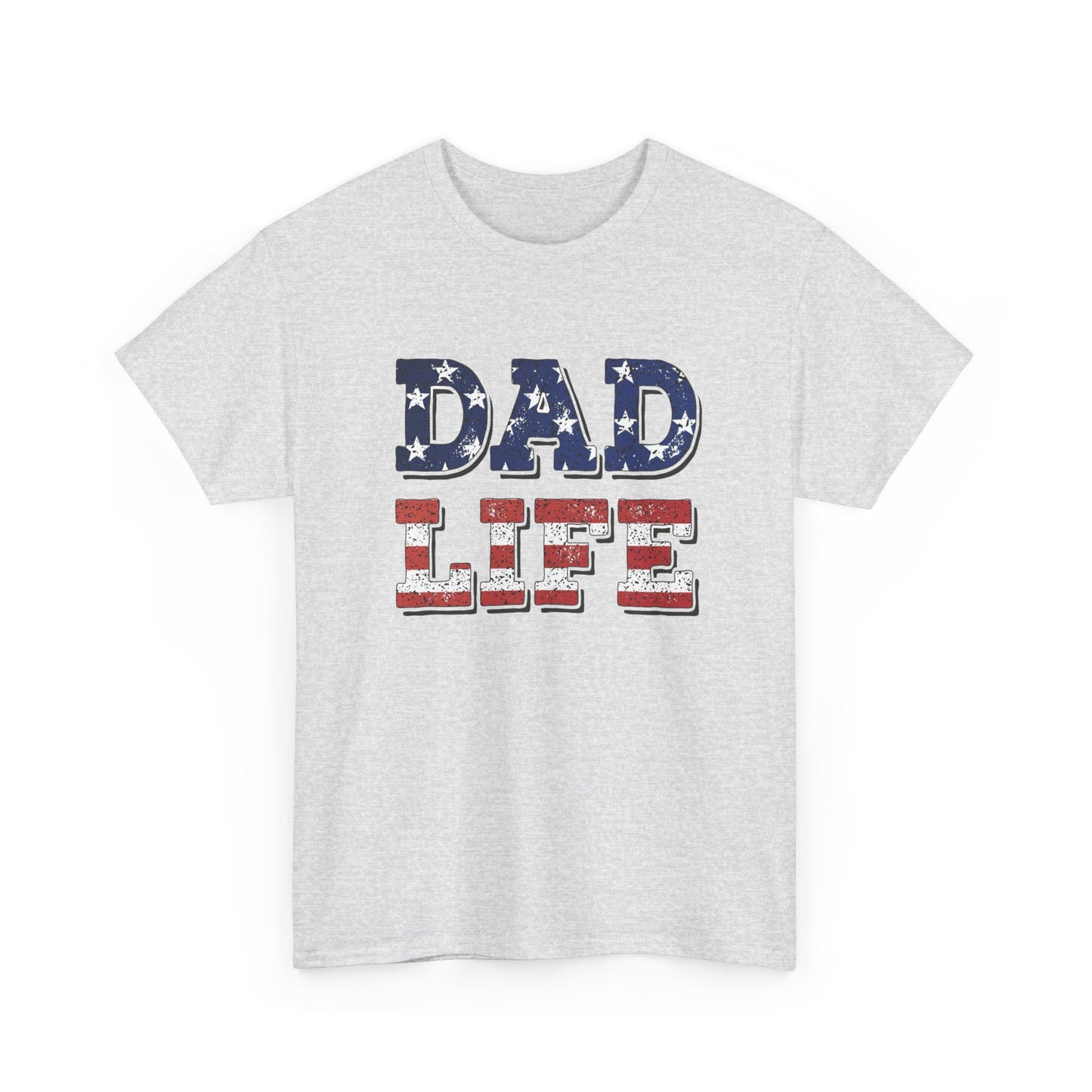 Dad Life USA American Flag Graphic T Shirt NEW ADULT Unisex Heavy Cotton Tee