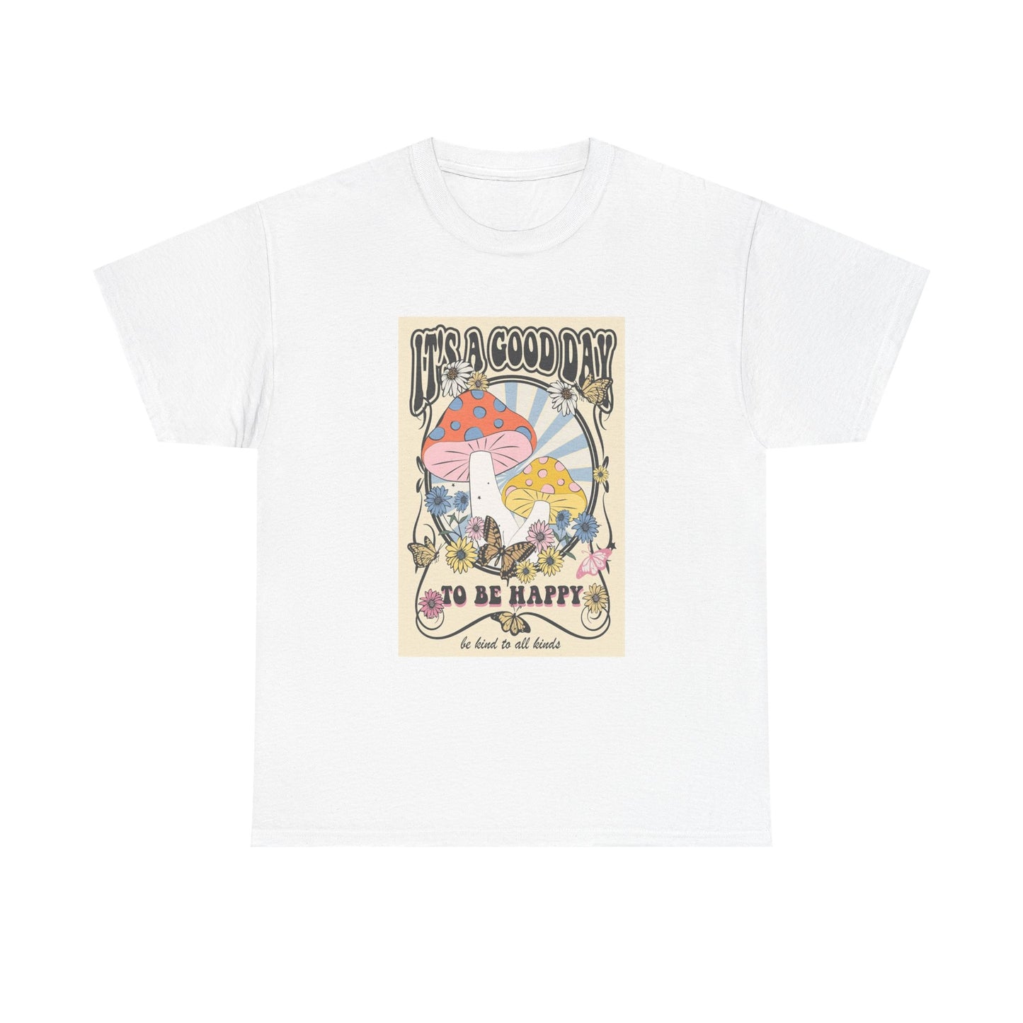 Trippy Mushroom Hunter Tshirt Mystical Graphic Vibe Unisex Its A Good Day