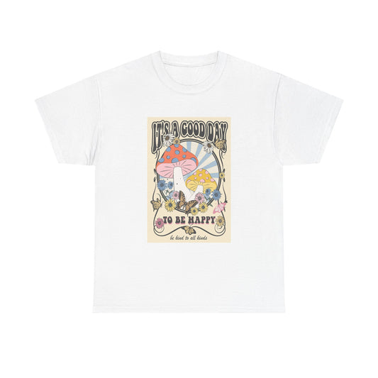 Trippy Mushroom Hunter Tshirt Mystical Graphic Vibe Unisex Its A Good Day