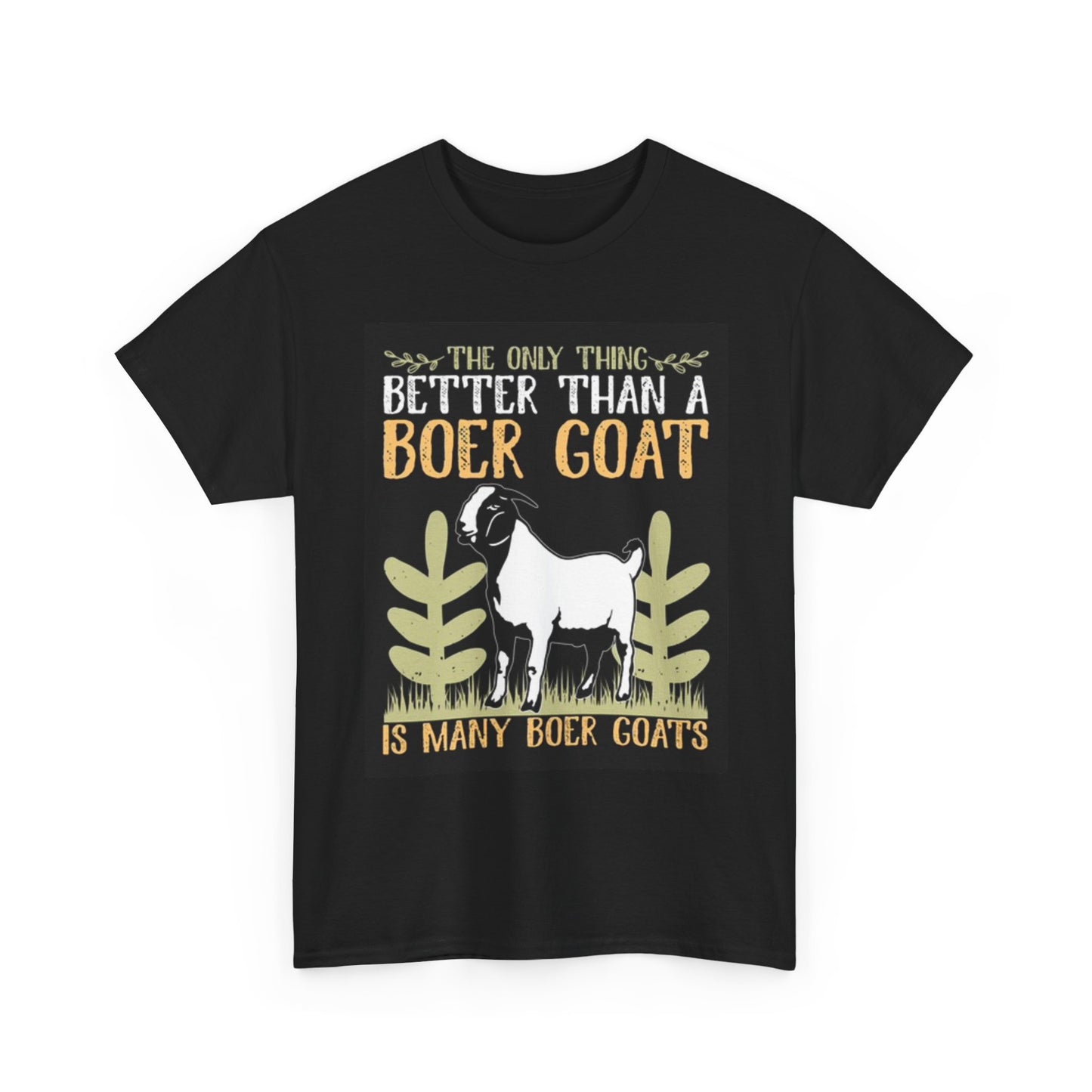Boer Goats Graphic T Shirt Funny Farm Animals Unisex Heavy Cotton Tee