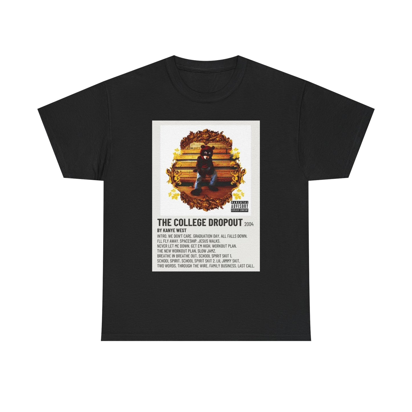 Kanye College Dropout Graphic T Shirt Retro Album Unisex Heavy Cotton Tee