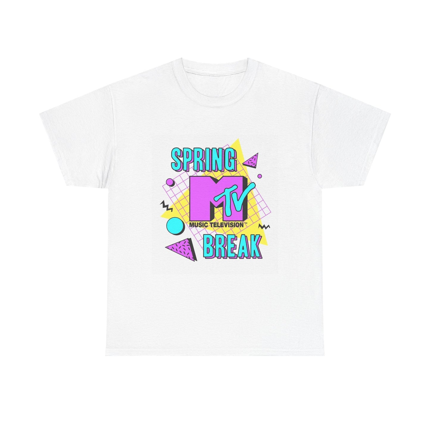 MTV Spring Break 90s Shirt Vintage Beach Summer Graphic Unisex Heavy Cotton Tee