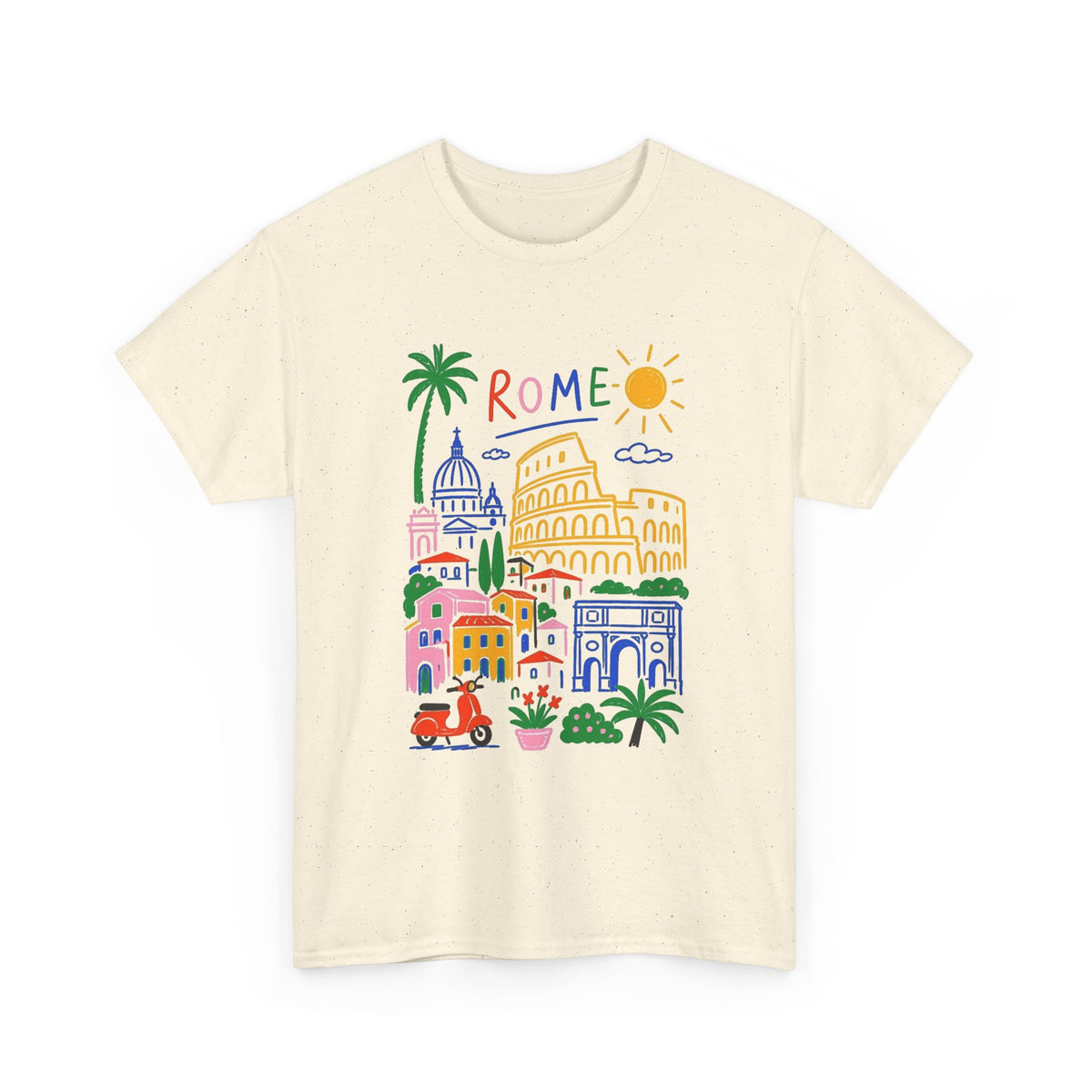 Rome Italy Travel Illustration T-Shirt Men's Graphic Tee