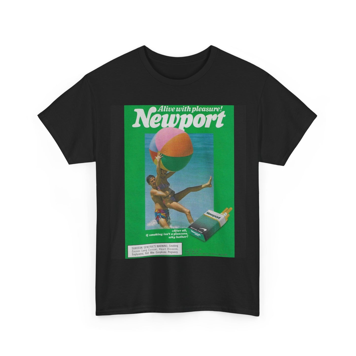 Newport T-shirt vintage cigarette retro graphic 80s Unisex Heavy Cotton Tee