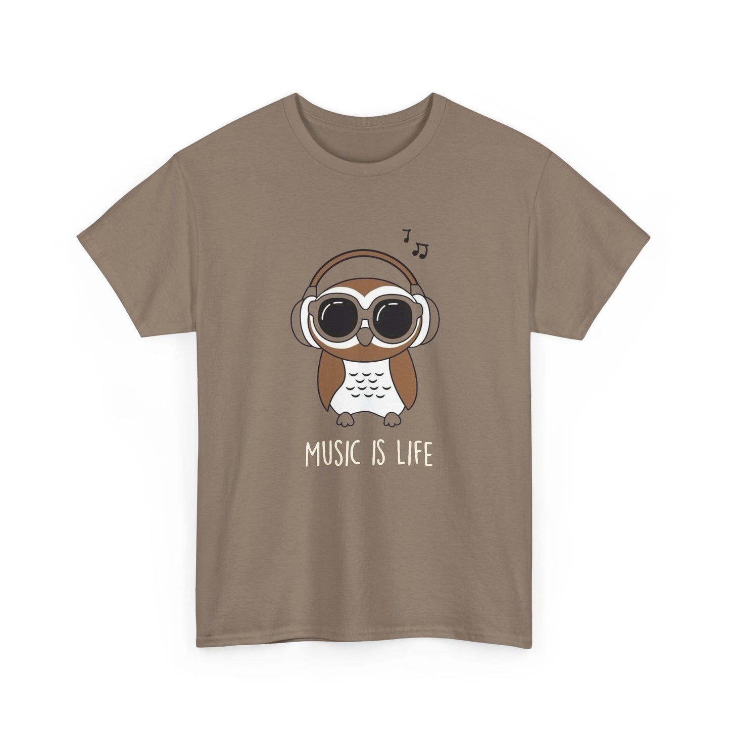 Music Is Life Graphic T Shirt Unisex Heavy Cotton Tee
