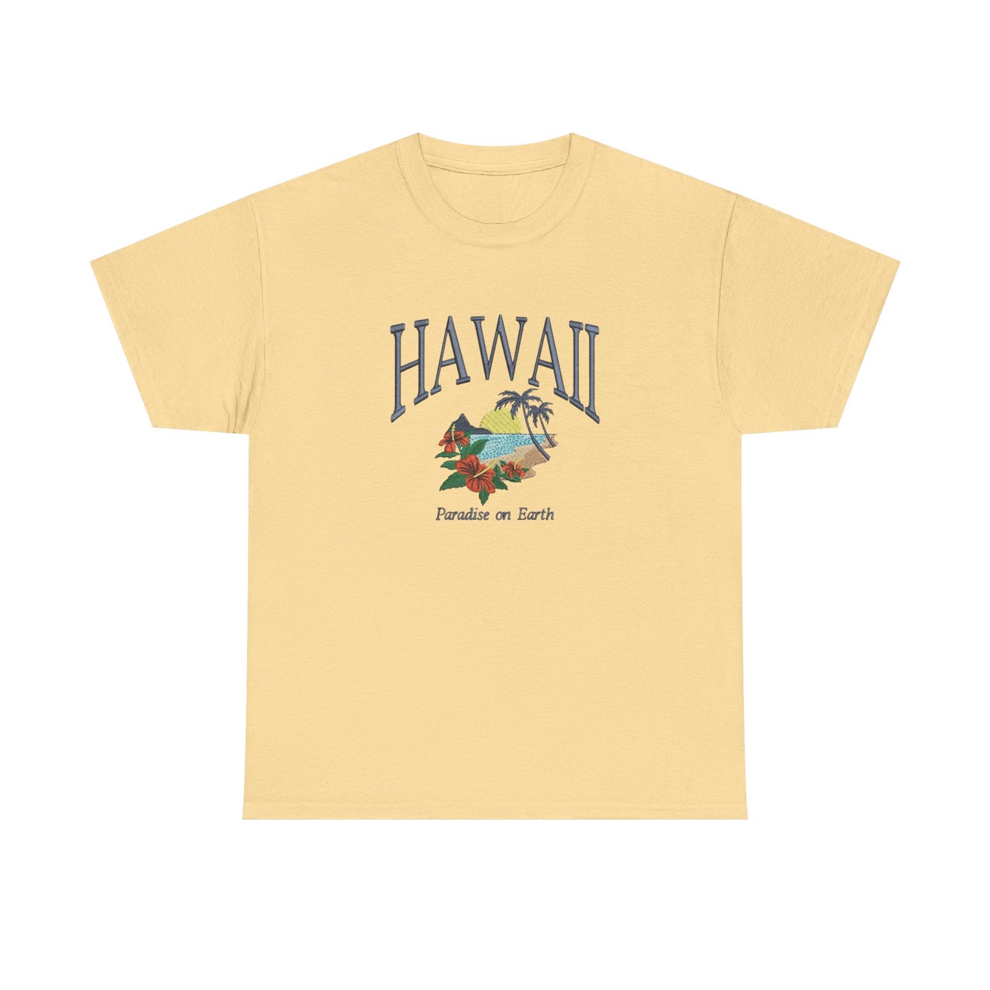 Hawaii Paradise On Earth Graphic T Shirt NEW Unisex Heavy Cotton Tee