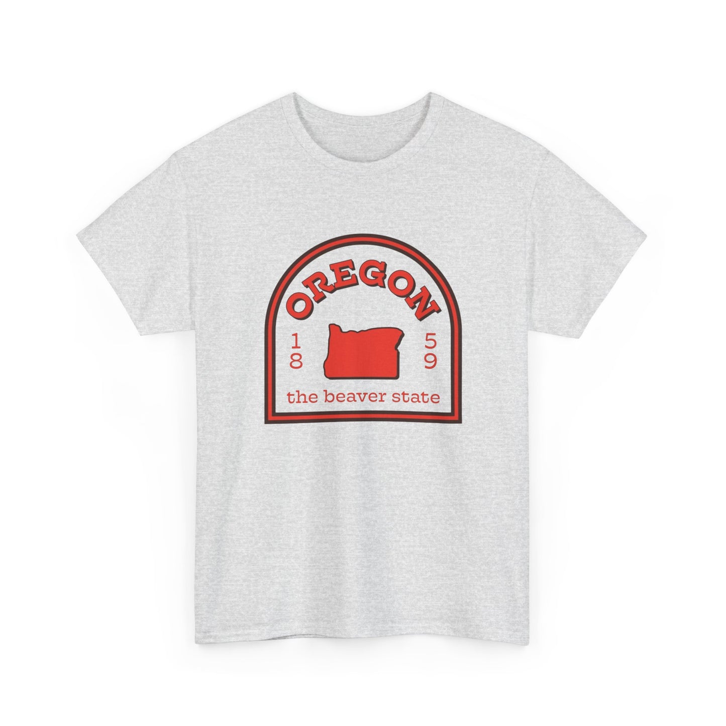 Oregon The Beaver State Graphic T Shirt ADULT NEW Unisex Heavy Cotton Tee