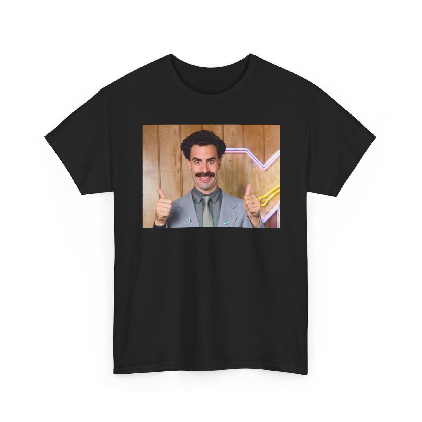 Borat Thumbs up Tshirt Coming to America Funny Movie retro Unisex Heavy Cotton