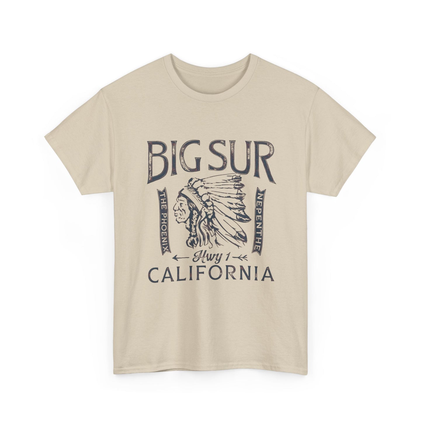 Big Sur California Graphic T Shirt Unisex Heavy Cotton Tee