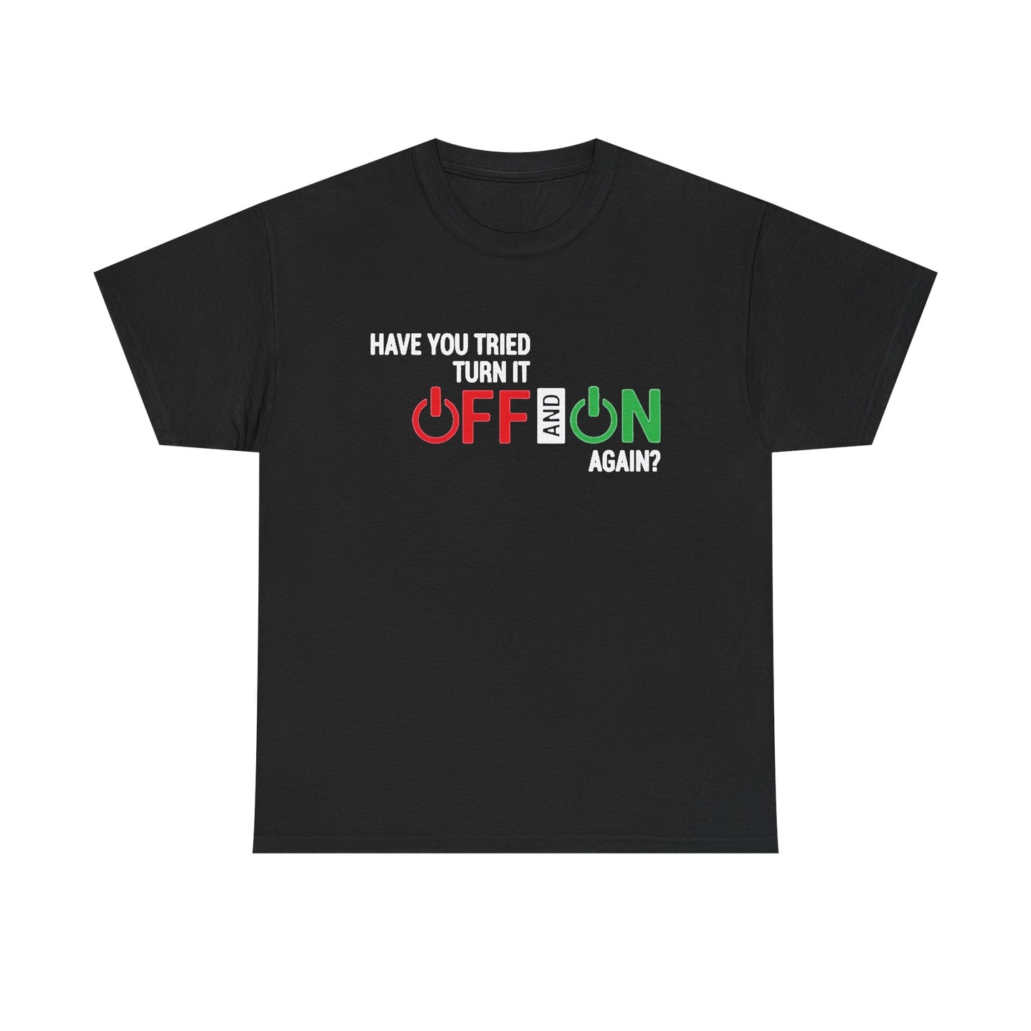 Video Game Graphic T Shirt Funny Off On Gamer Unisex Heavy Cotton Tee
