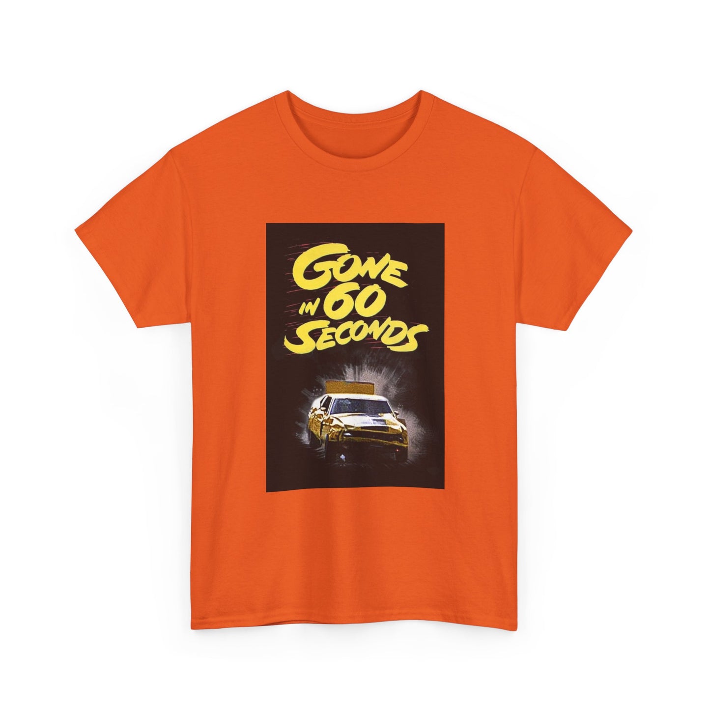 Gone in 60 Seconds Tshirt Vintage Ford Mustang Retro Poster Unisex Heavy Cotton