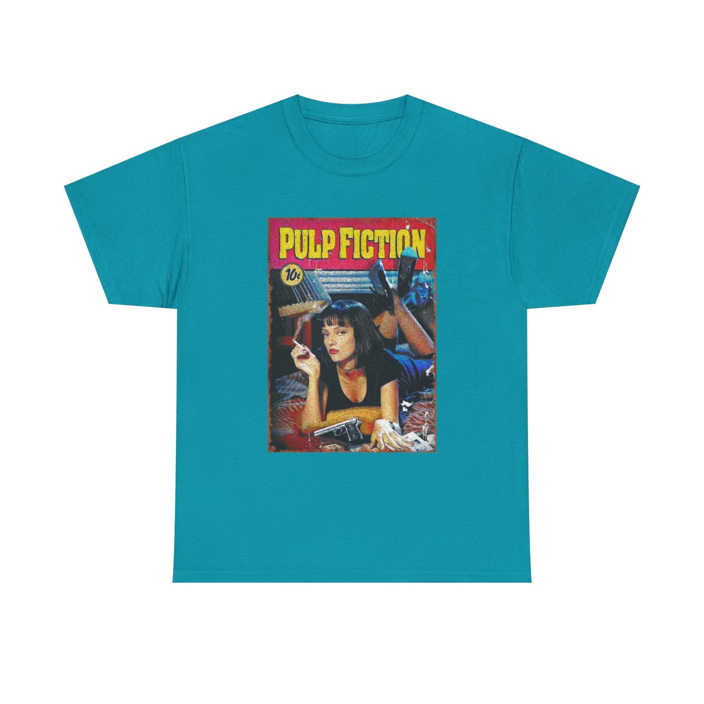 Pulp fiction T-shirt vintage graphic retro movie poster Unisex Heavy Cotton Tee