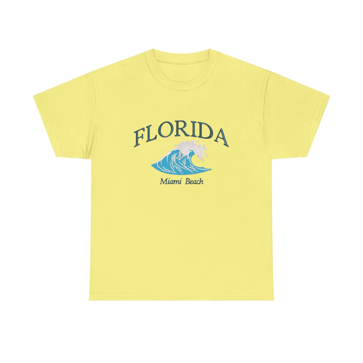 Florida Miami Beach Graphic T Shirt NEW Unisex Heavy Cotton Tee