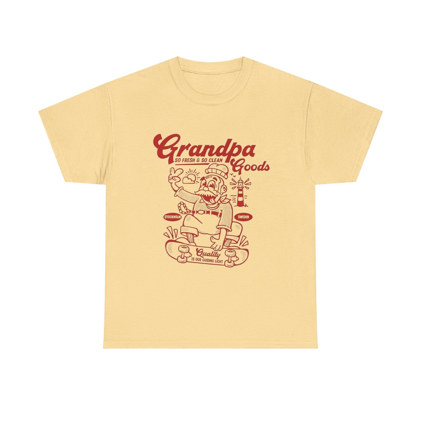 Grandpas Good Skateboards Graphic T Shirt Unisex Heavy Cotton Tee