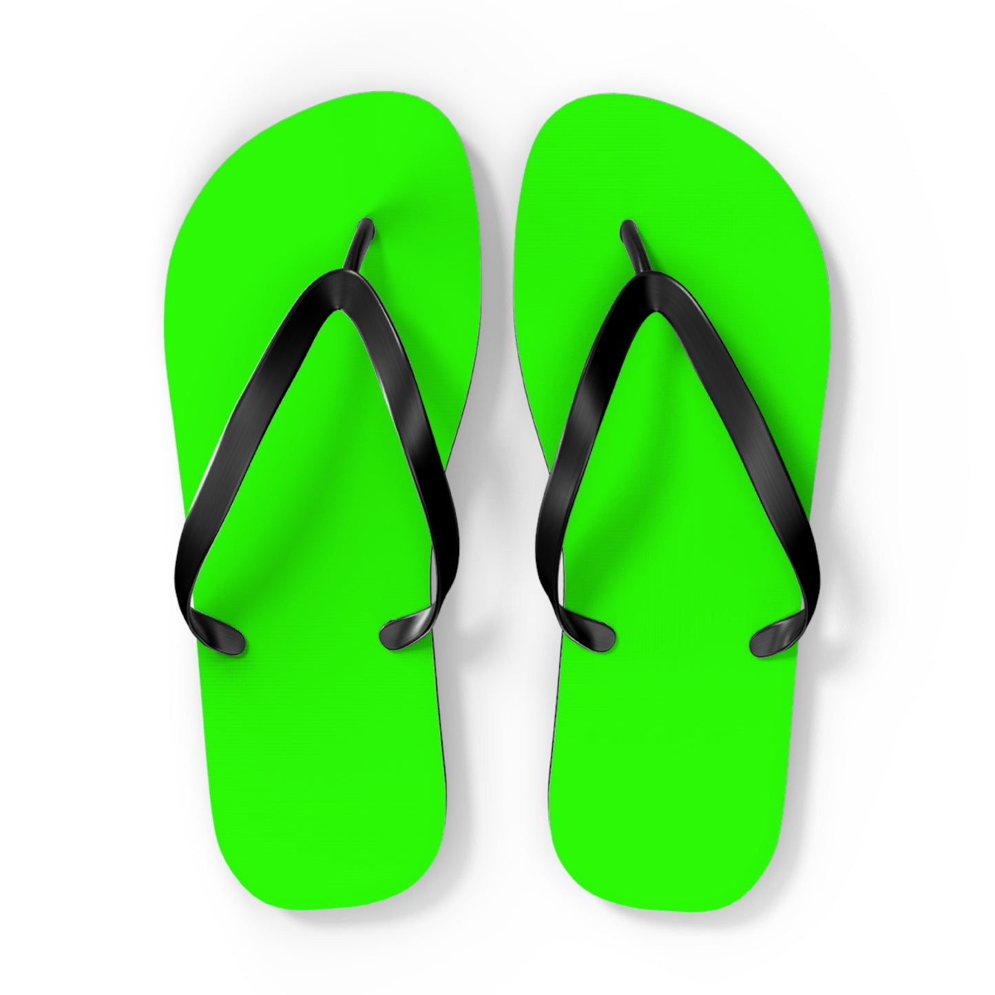 Neon Green Lime Flip Flops, Sandals Slides, Summer Footwear, Brand New