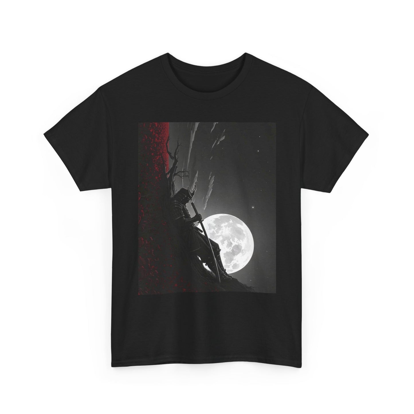 Midnight Moon Samurai Graphic T Shirt ADULT NEW Heavy Cotton Tee