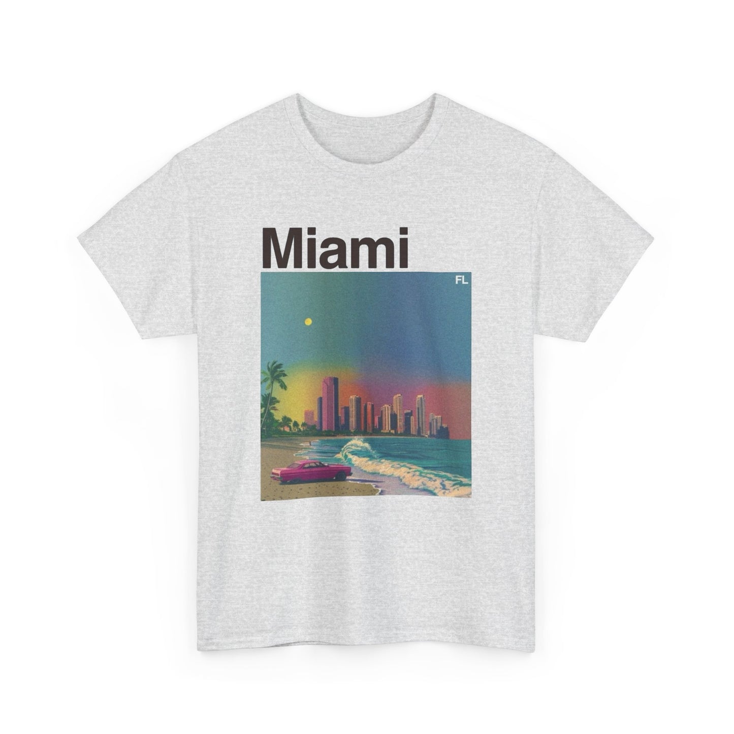 Miami Florida Graphic T Shirt NEW ADULT Unisex Heavy Cotton Tee