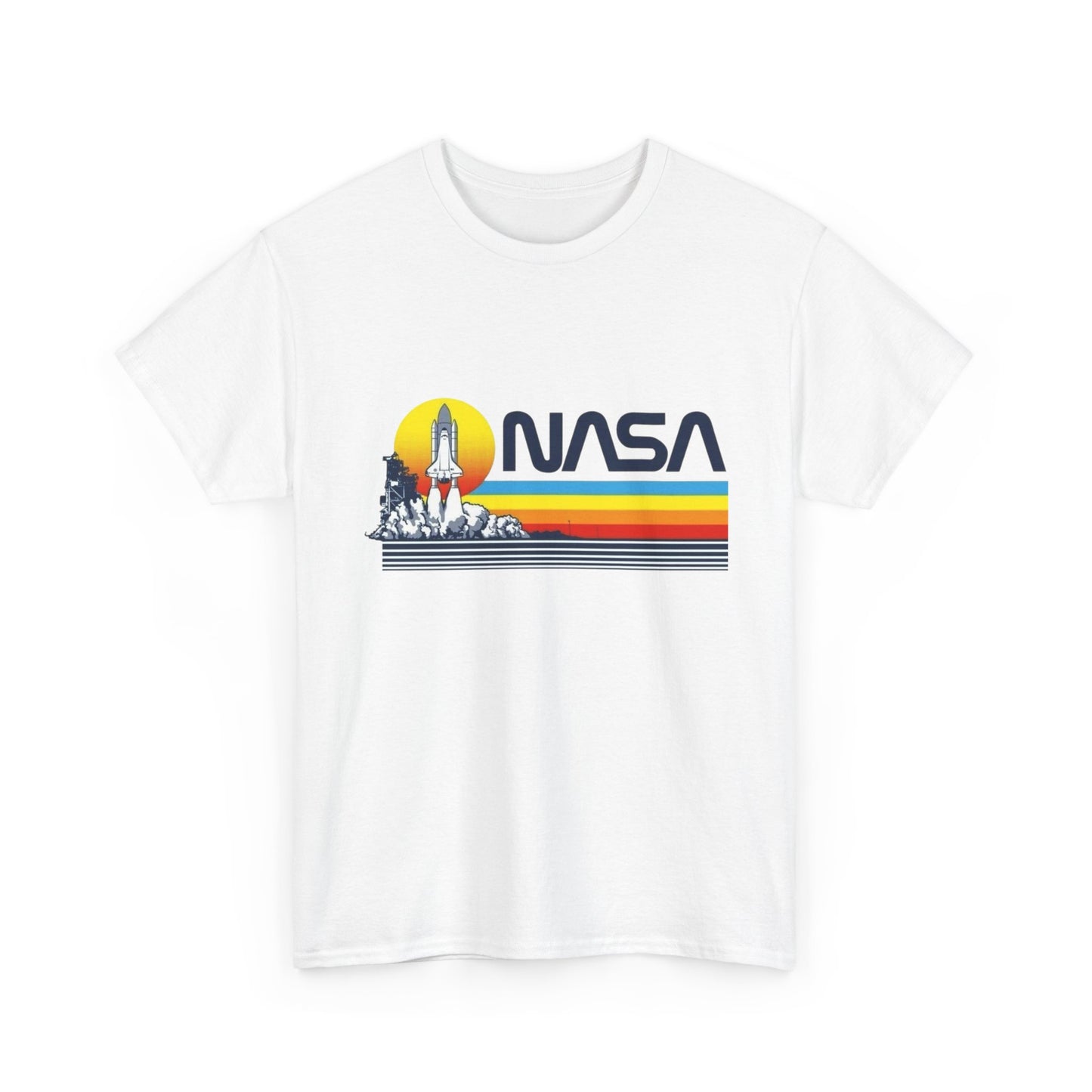 Space Station Graphic T Shirt Unisex Heavy Cotton Tee