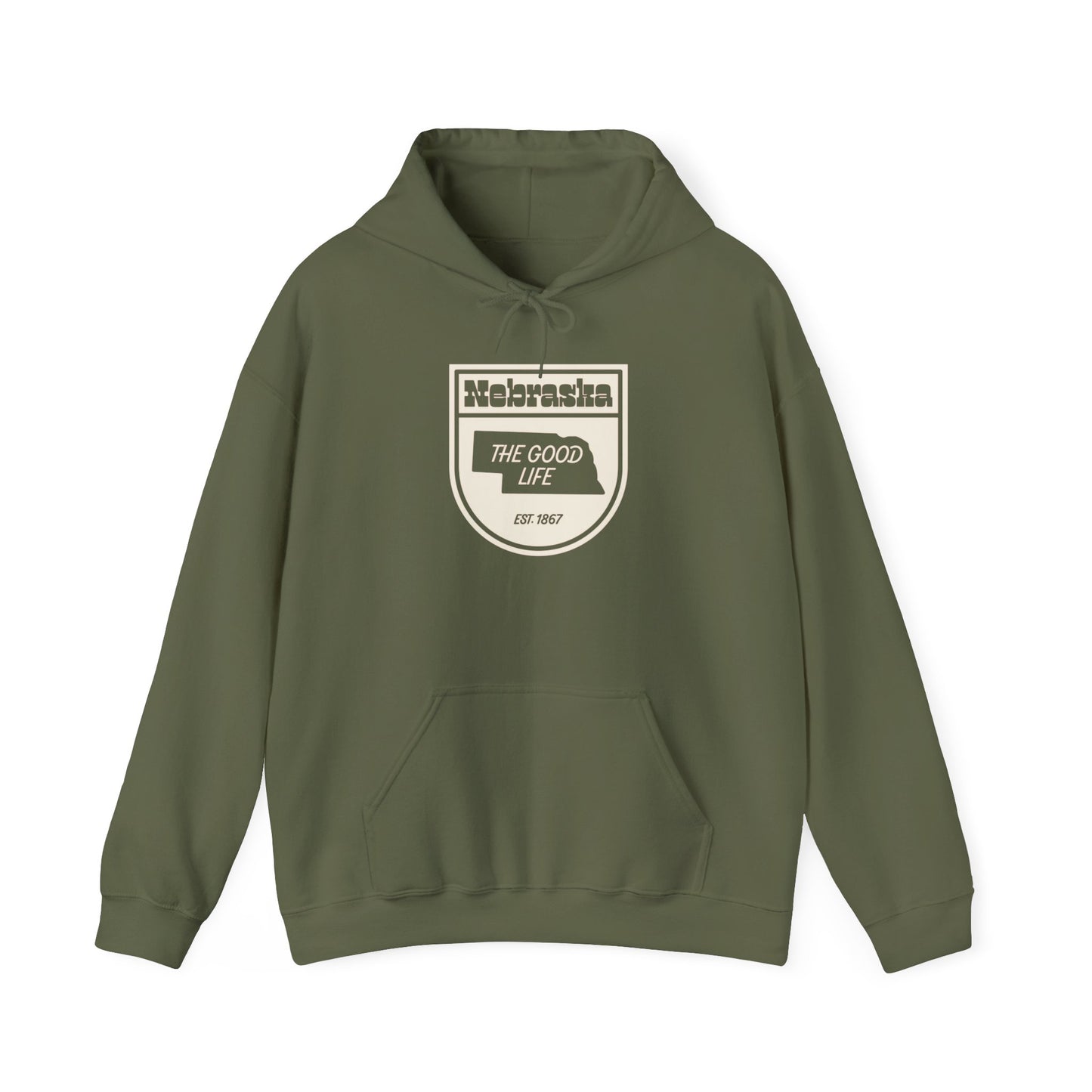 Nebraska The Good Life Hoodie NEW ADULT Unisex Hooded Sweatshirt