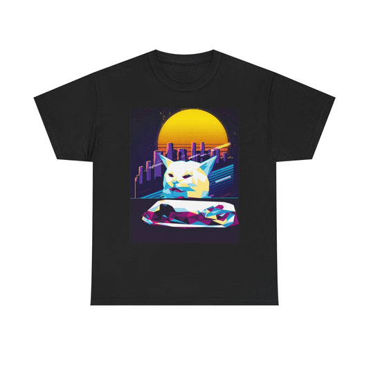 Cat Meme Funny Graphic T Shirt Unisex Heavy Cotton Tee