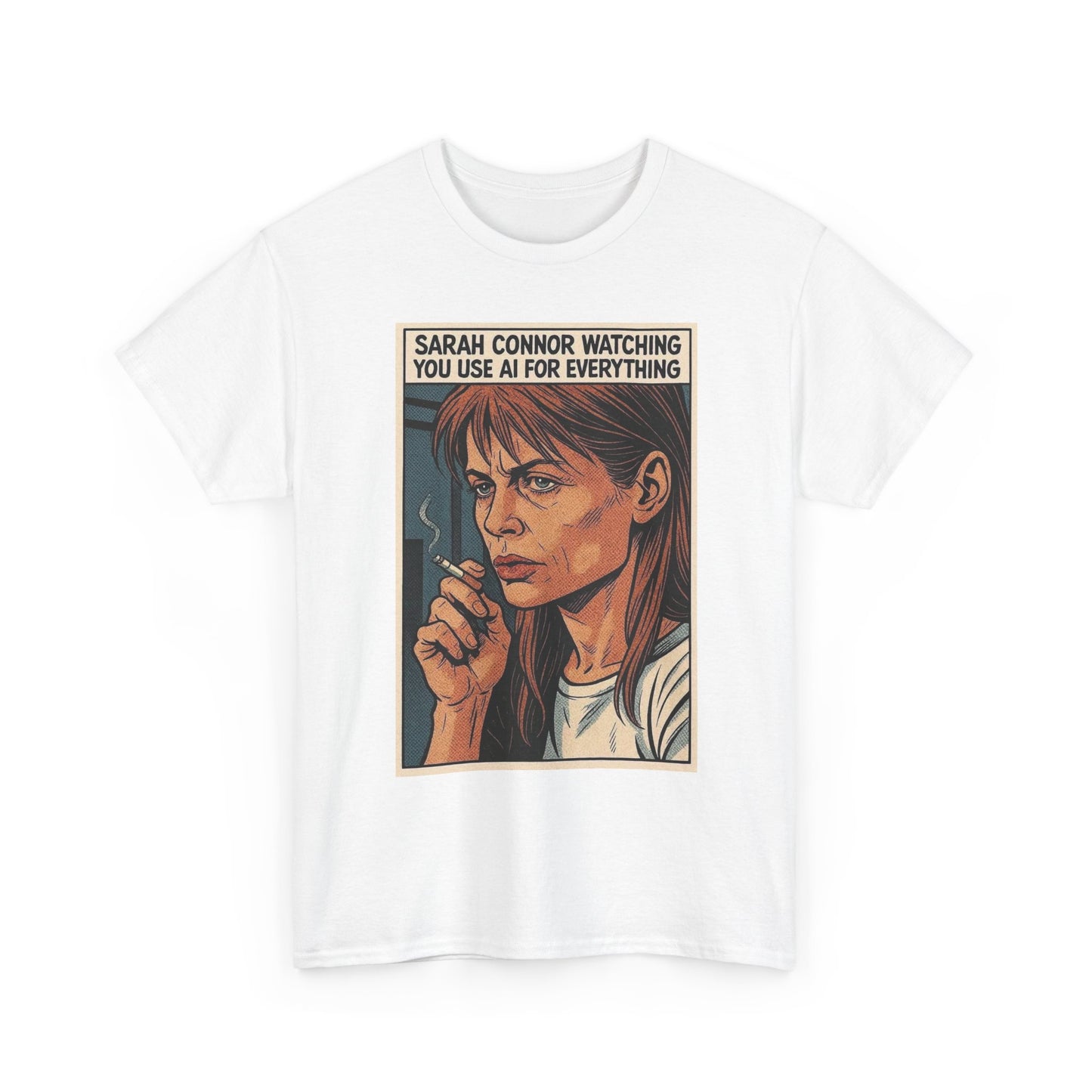 Terminator Artificial Intelligence Graphic T Shirt S-5XL Unisex Heavy Cotton Tee