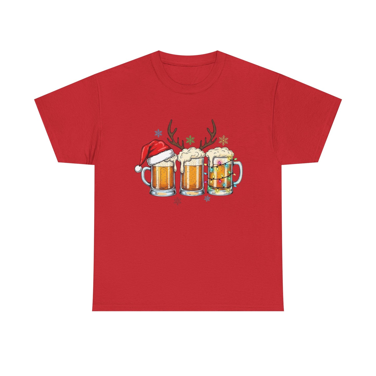 Christmas Beers Graphic T Shirt NEW ADULT