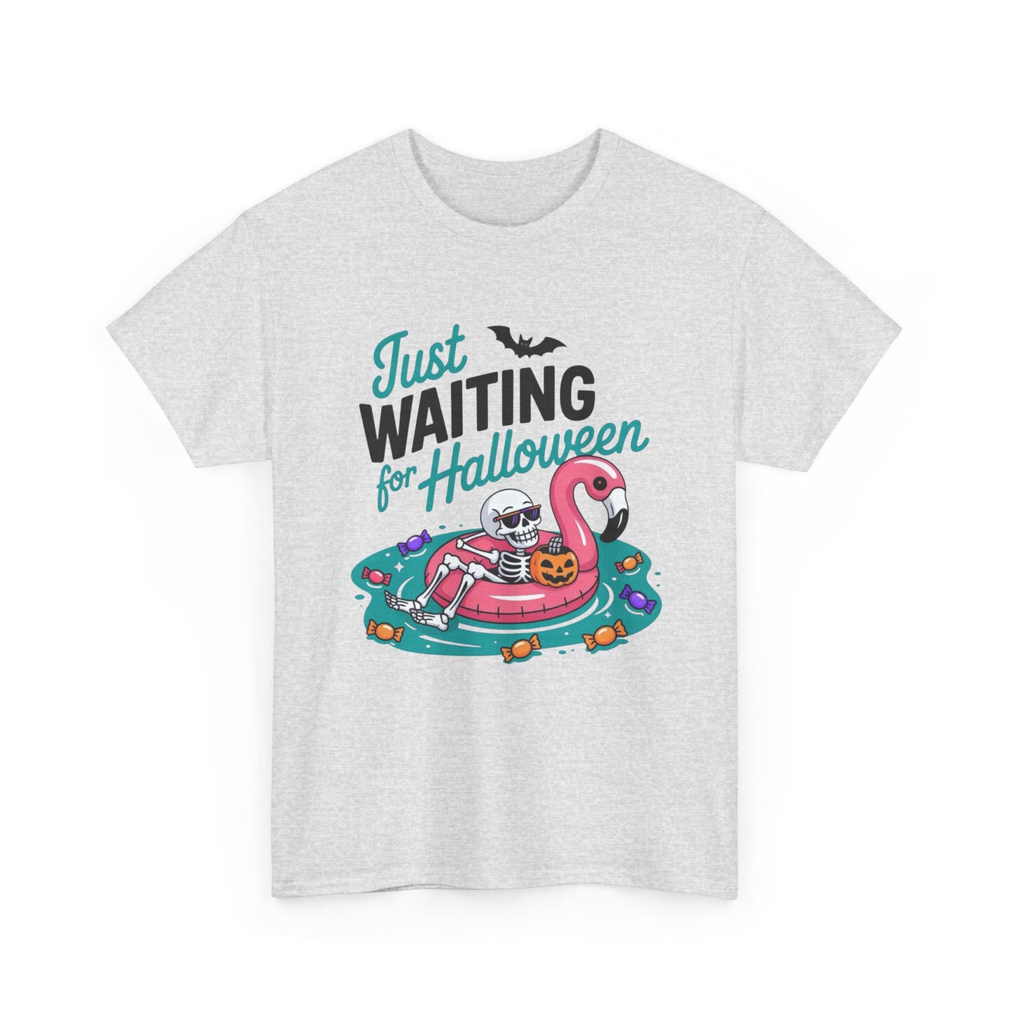 Just Waiting For Halloween Graphic T-Shirt Men's Women's Heavy Cotton NEW GIFT