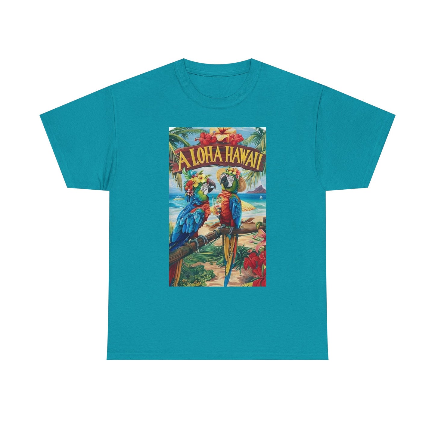 Aloha Hawaii Graphic T Shirt Unisex Heavy Cotton Tee