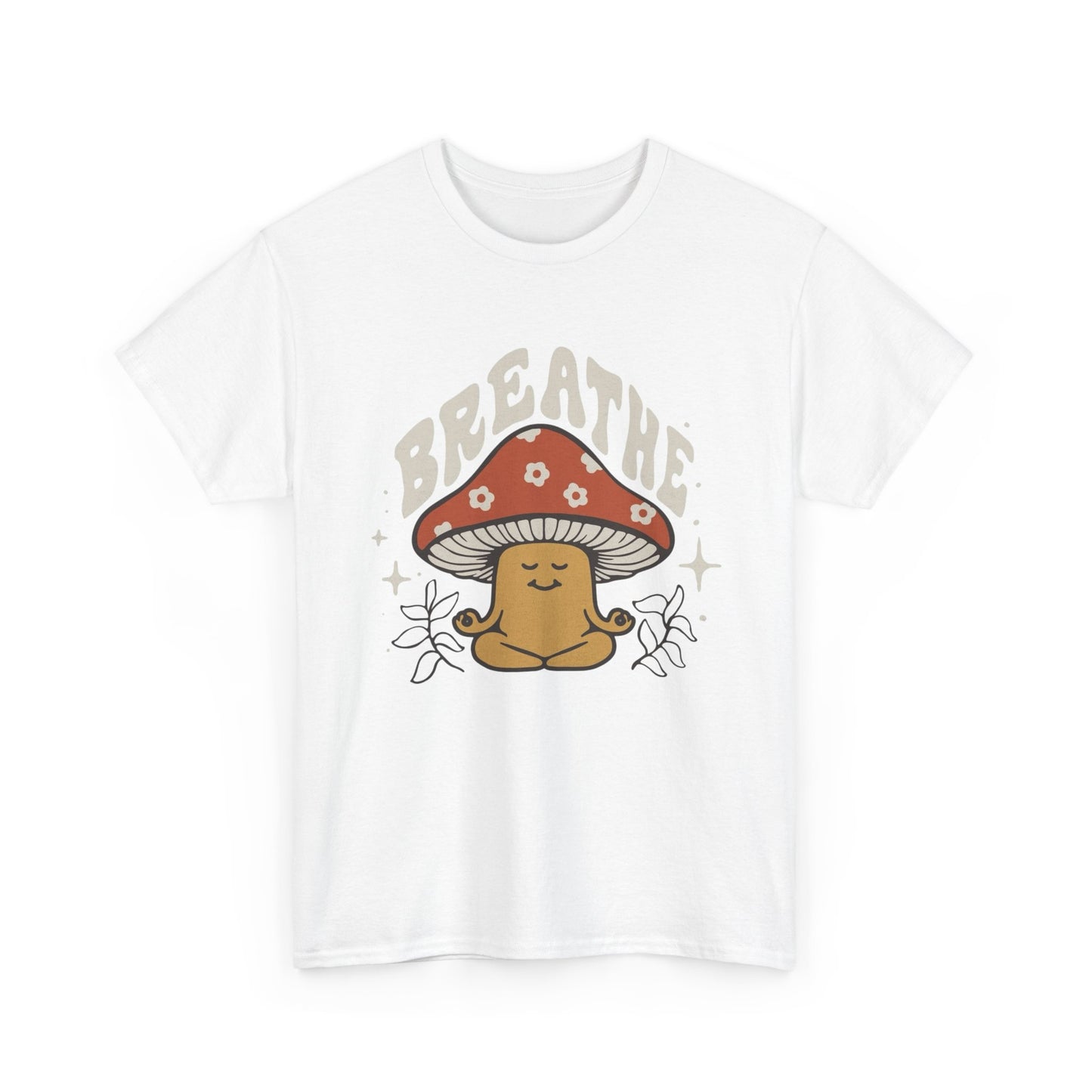 Breathe Mushrooms Graphic T Shirt NEW ADULT Unisex Heavy Cotton Tee