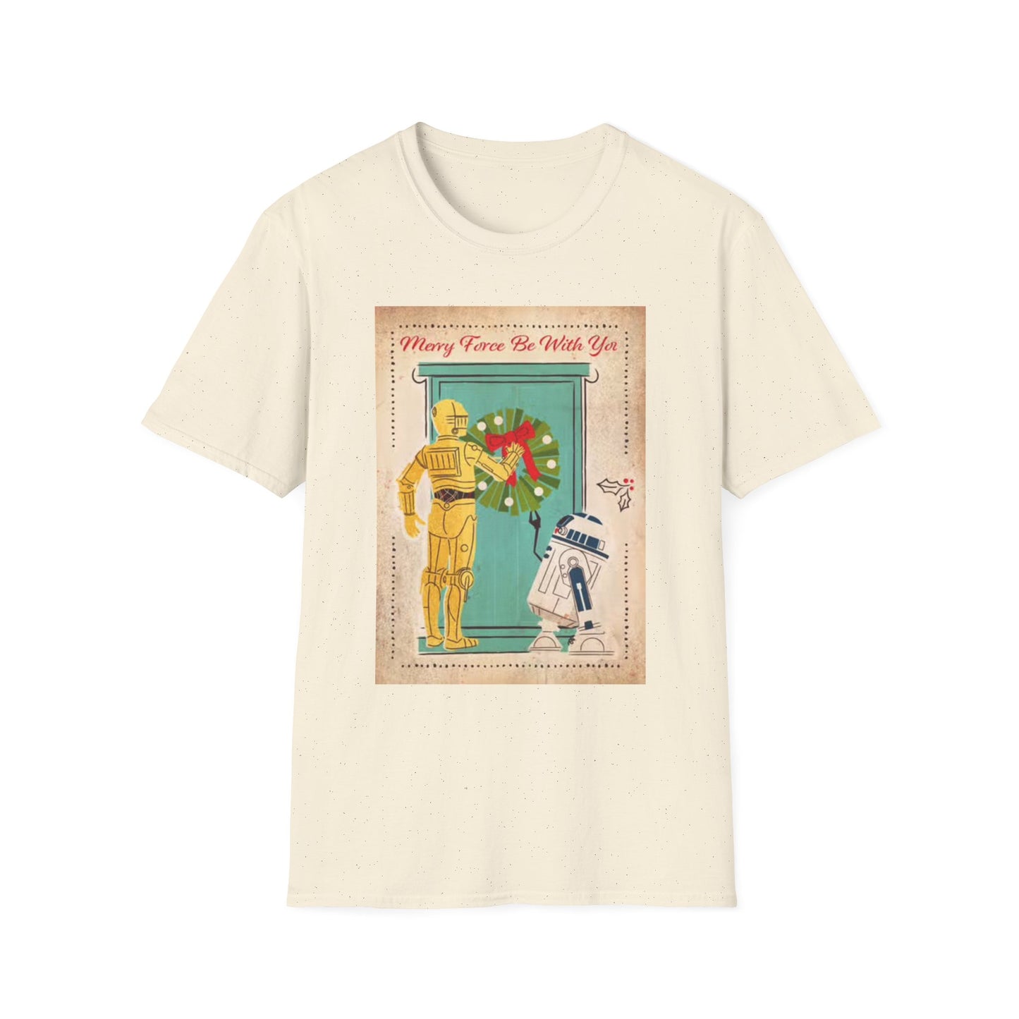 Merry Force Be With You Graphic T Shirt Vintage Star wars Christmas holidays