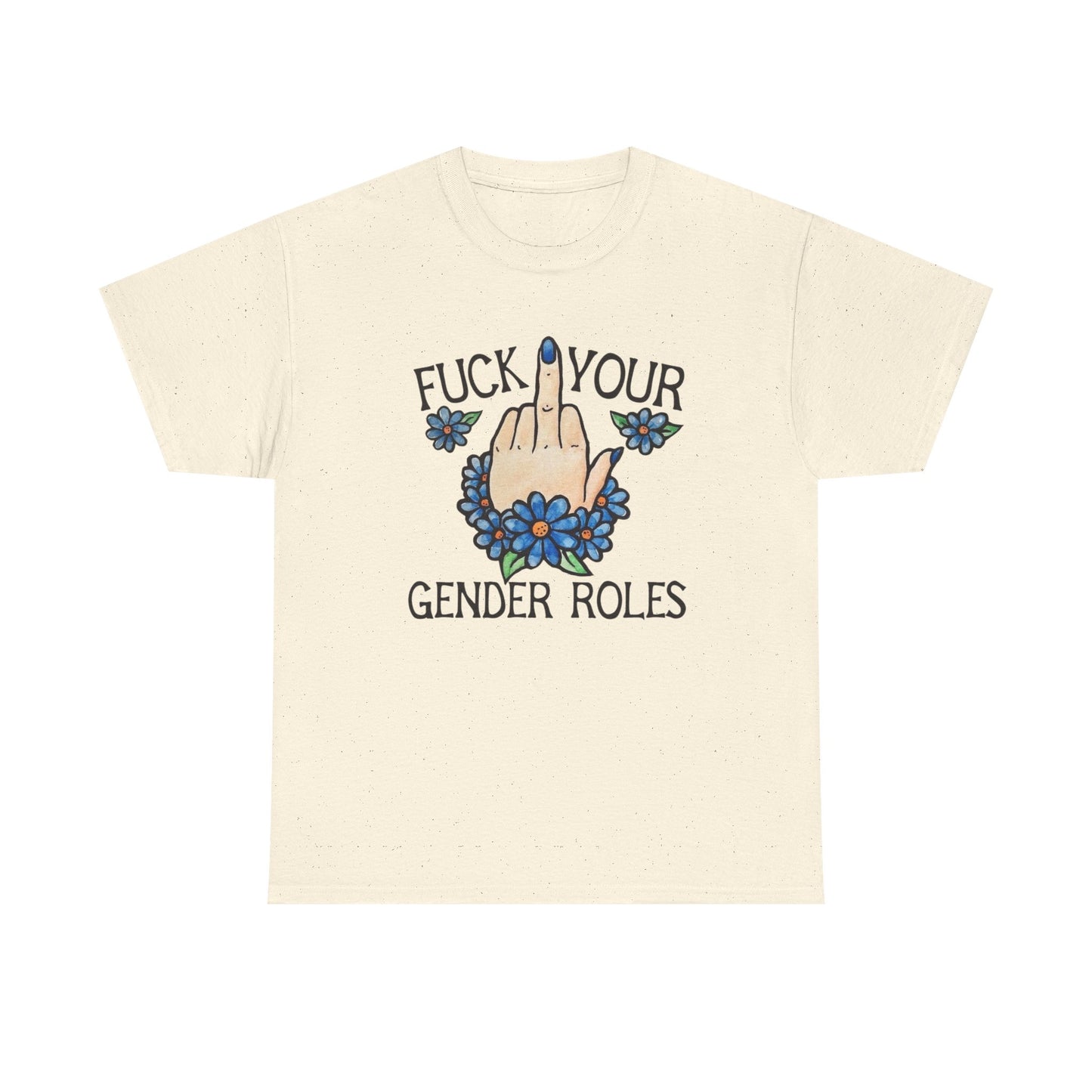 No Gender Roles Funny Liberal Graphic T Shirt Unisex Heavy Cotton Tee GIFT