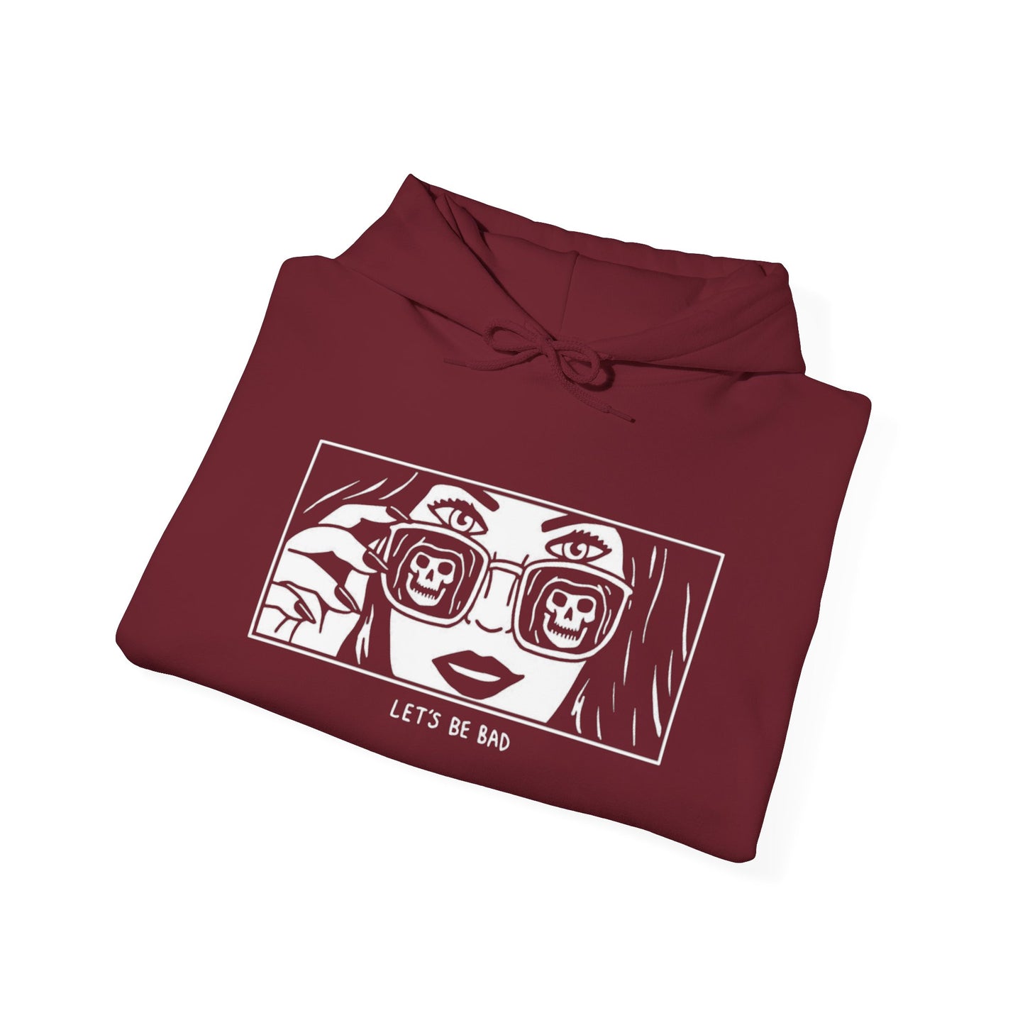 Let's Be Bad Funny Graphic Hoodie Unisex Heavy Blend™ Hooded Sweatshirt