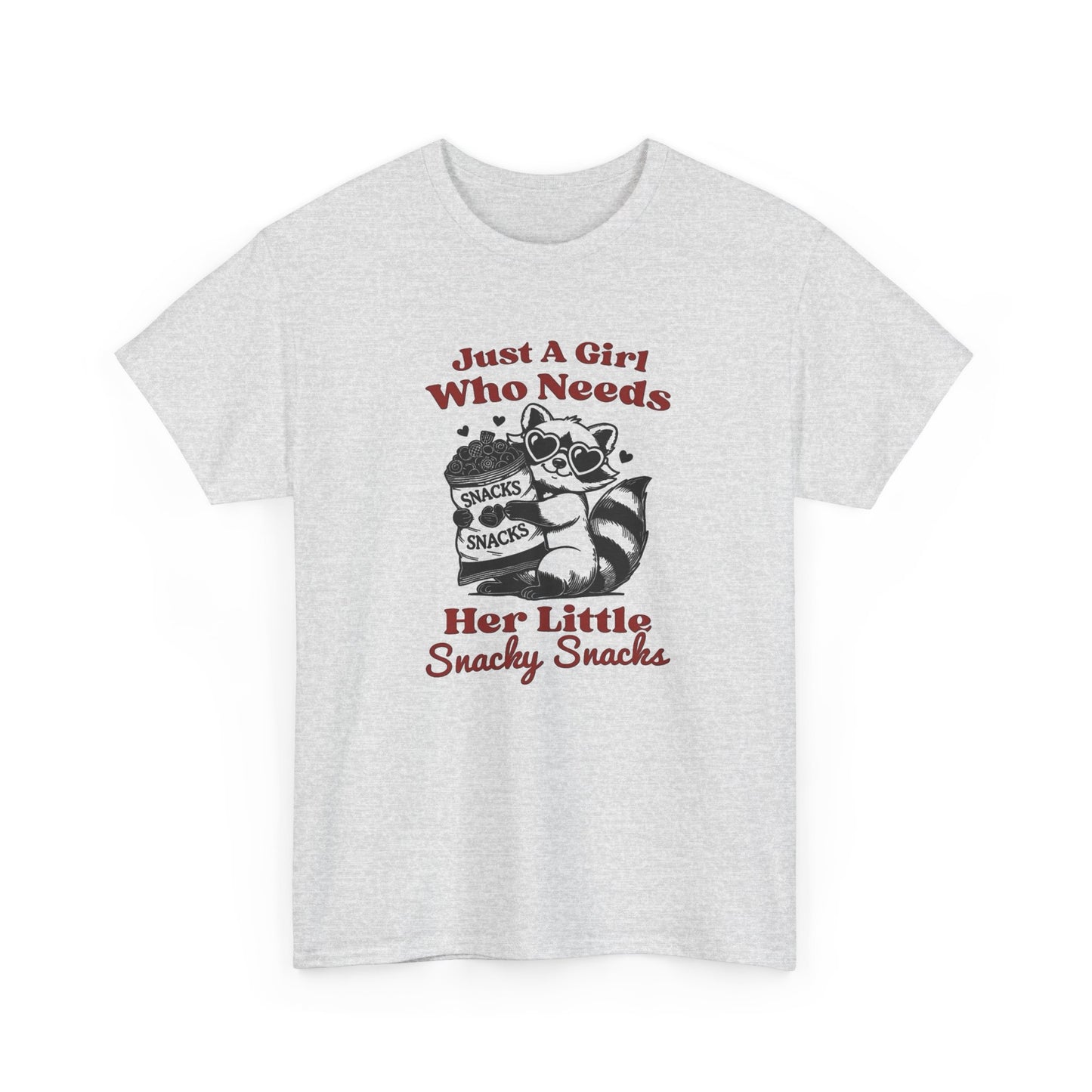 Just A Girl Who Loves Her Snacks Graphic T Shirt NEW Vintage Unisex Heavy Cotton