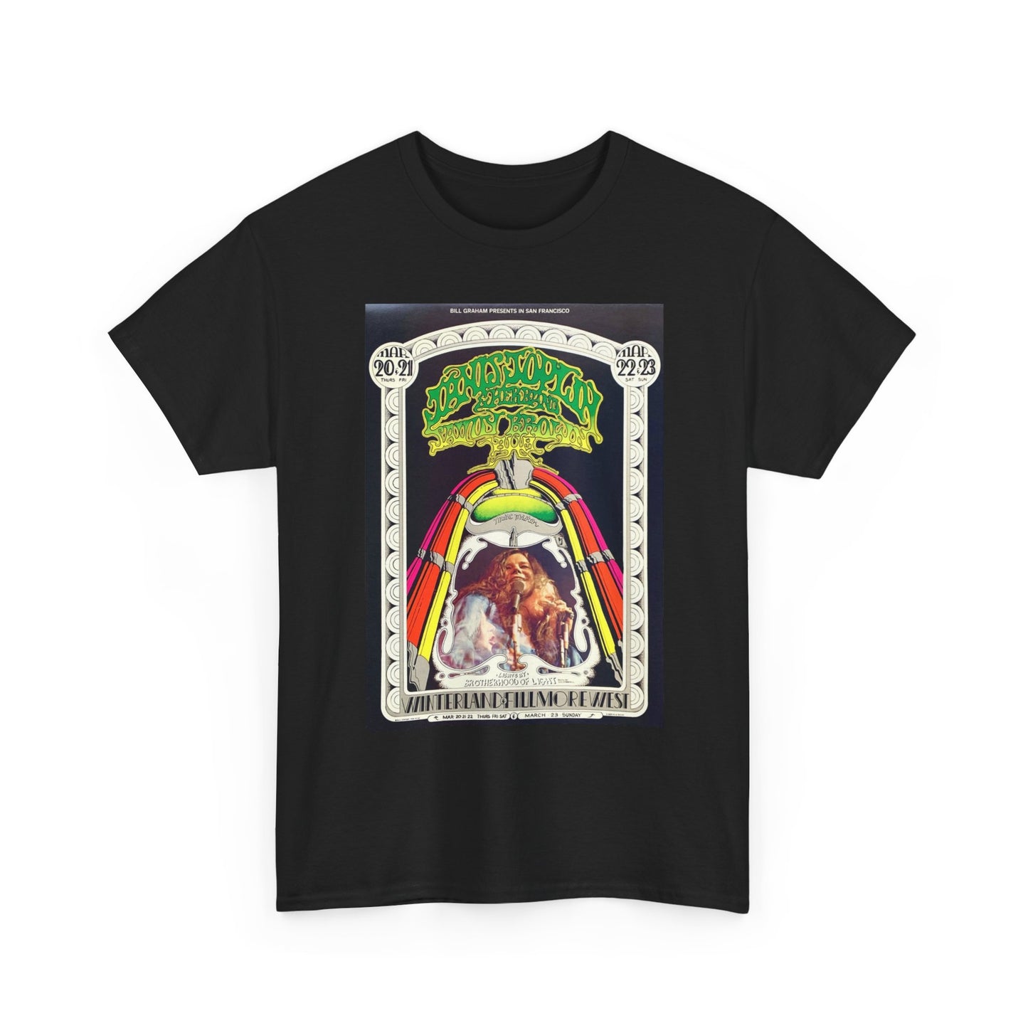 Janis Joplin Concert T Shirt BRAND NEW Apparel Unisex Graphic Tee USA