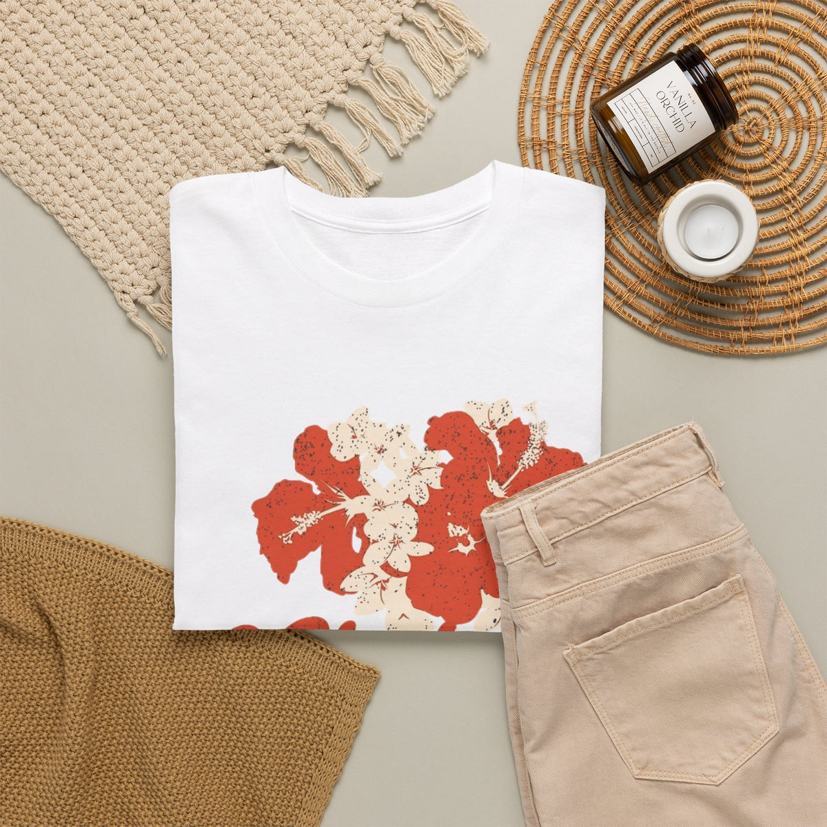 Aloha Hibiscus Floral T-Shirt Men's Graphic Tee
