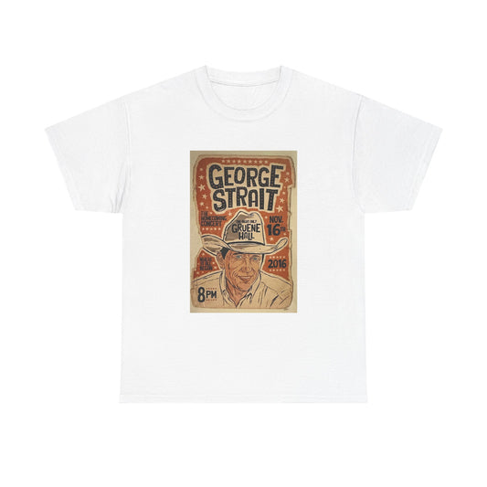 George Strait Tshirt Texas Country Poster Retro Tour Unisex Heavy Cotton Album