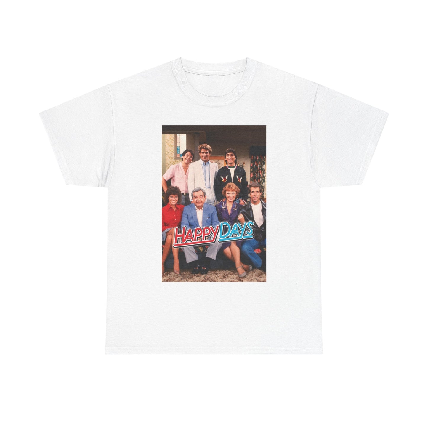 Happy Days Graphic T Shirt Vintage Retro Tv Series Unisex Heavy Cotton Tee