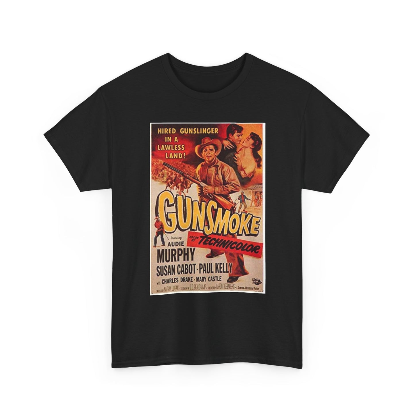 Gunsmoke Graphic T Shirt Vintage Western Series Retro Unisex Heavy Cotton Tee