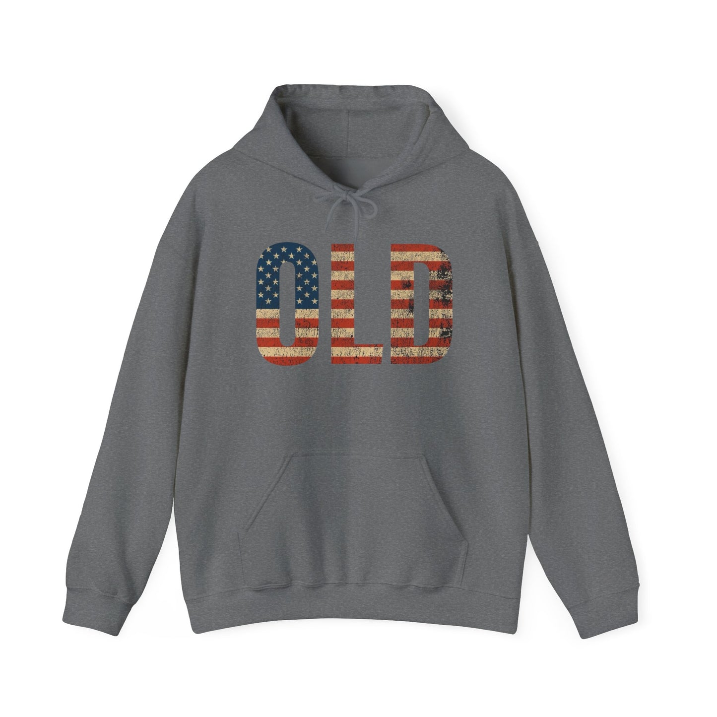 OLD American Flag Retro Graphic Hoodie Men's Heavy Blend™ Hooded Sweatshirt