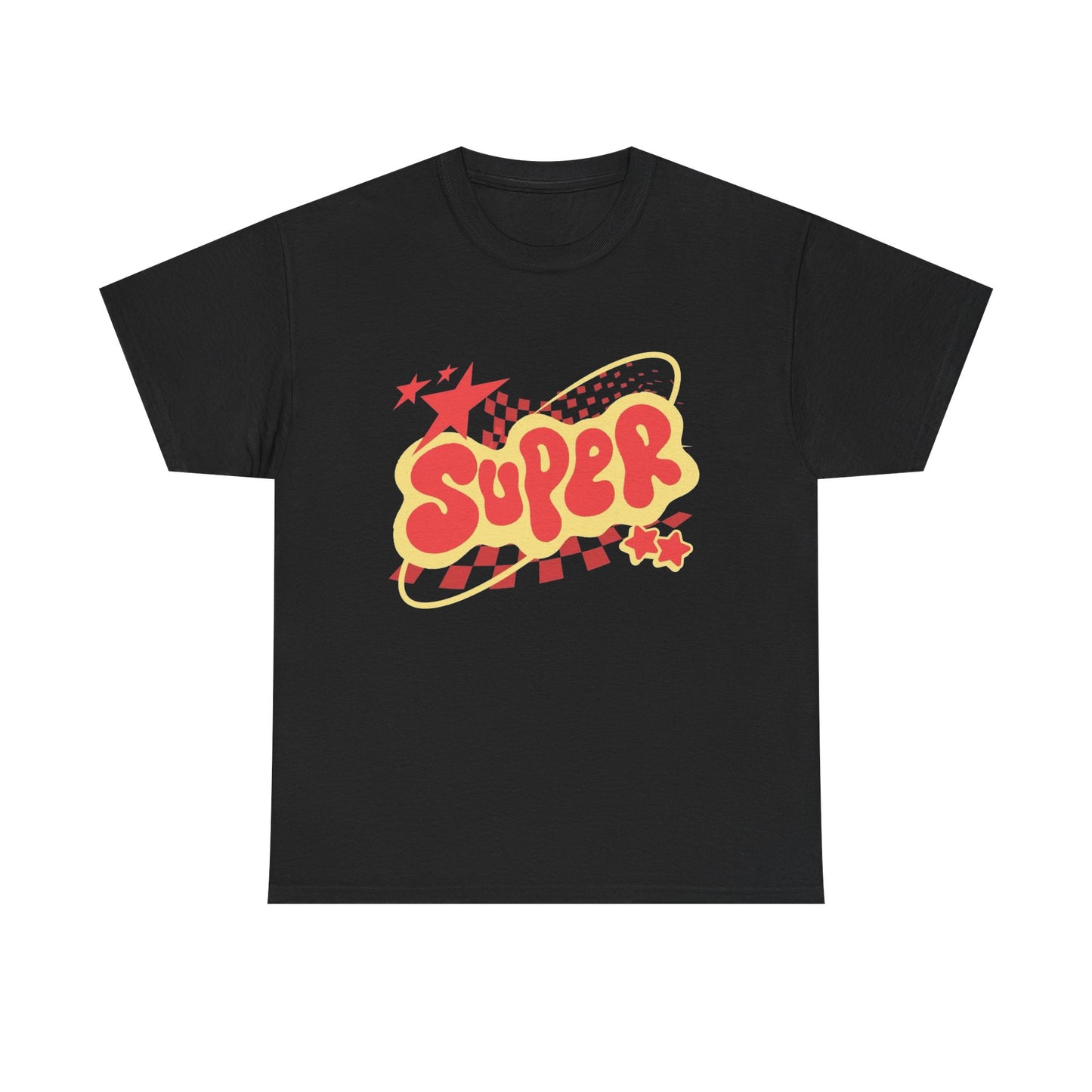 Super Retro Stars Graphic T Shirt NEW ADULT Heavy Cotton Tee