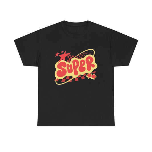 Super Retro Stars Graphic T Shirt NEW ADULT Heavy Cotton Tee