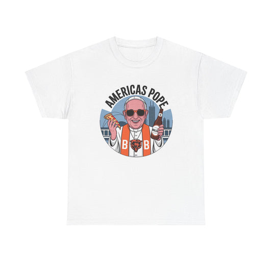 Americas Pope Graphic T Shirt Funny 2025 Unisex Heavy Cotton Tee
