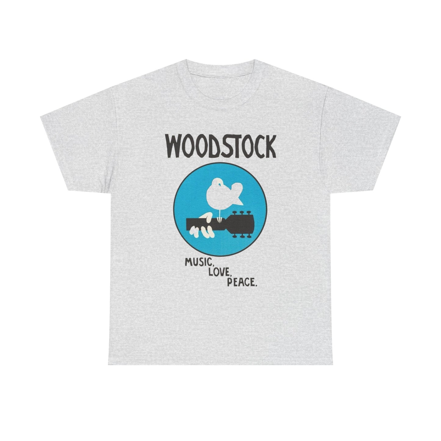 Woodstock Vintage Music Love Peace Graphic T Shirt Unisex Heavy Cotton Tee