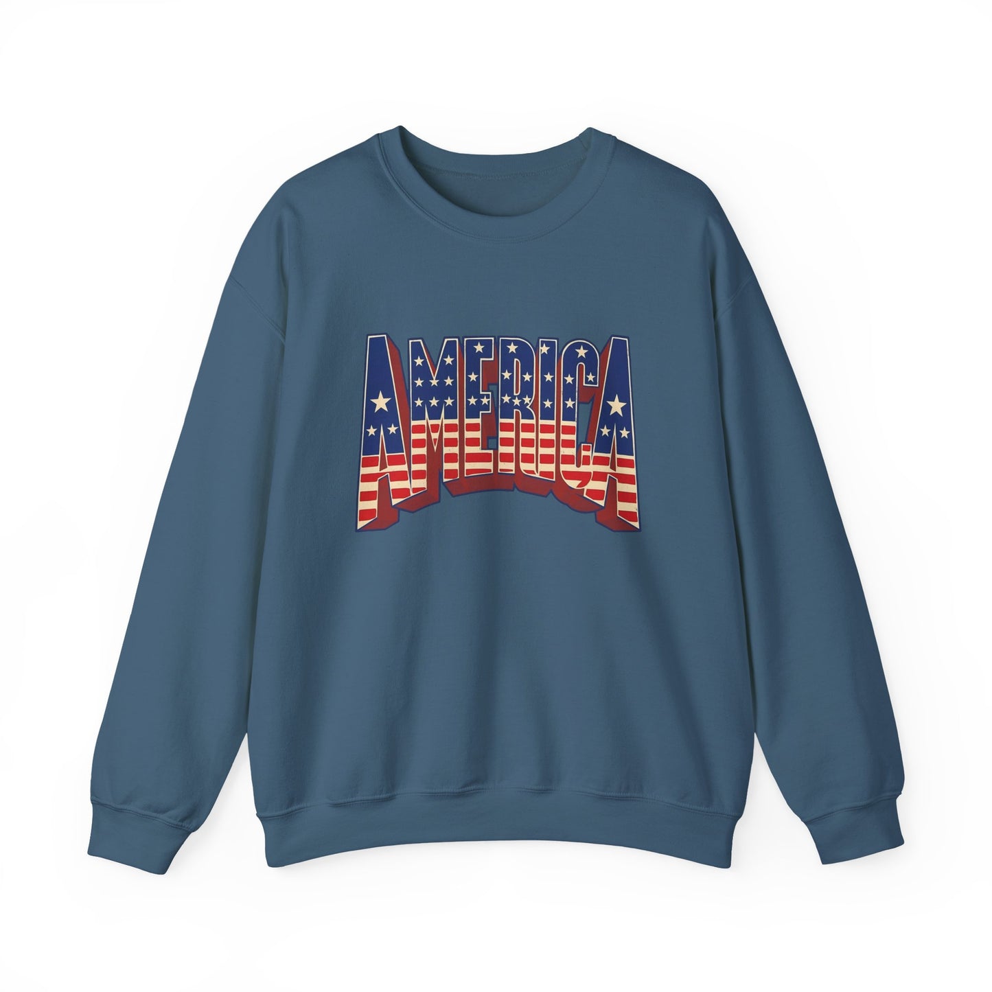 America Graphic USA Retro Sweater NEW Unisex Heavy Blend™ Crewneck Sweatshirt