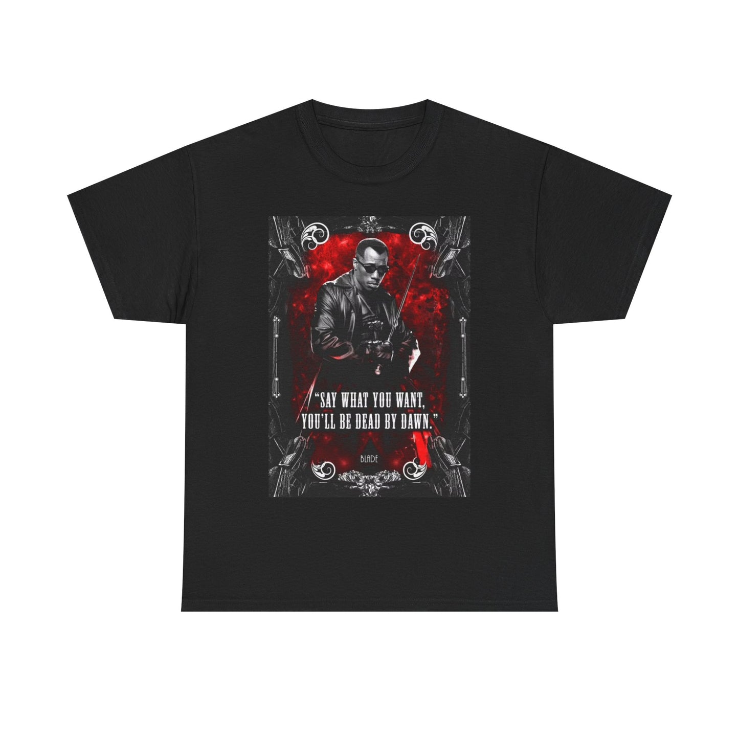 Blade Tshirt Vintage Vampire Movie Poster Retro Unisex Heavy Cotton Tee